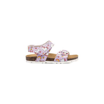 Sandali lilla da bambina con stampa unicorni Settenote, Scarpe Bambini, SKU k283000361, Immagine 0